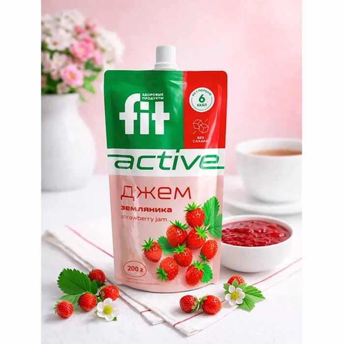 Джем FitActive Земляника 200г д/п