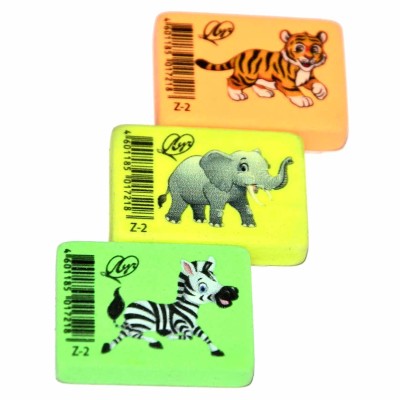 Ластик Луч Zoo флуоресцентный 35*25*8мм арт1968-08