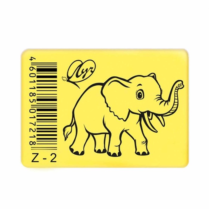 Ластик Луч Zoo флуоресцентный 35*25*8мм арт1968-08