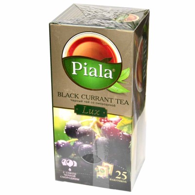 Чай Piala Lux Black currant tea черный 25пак к/у