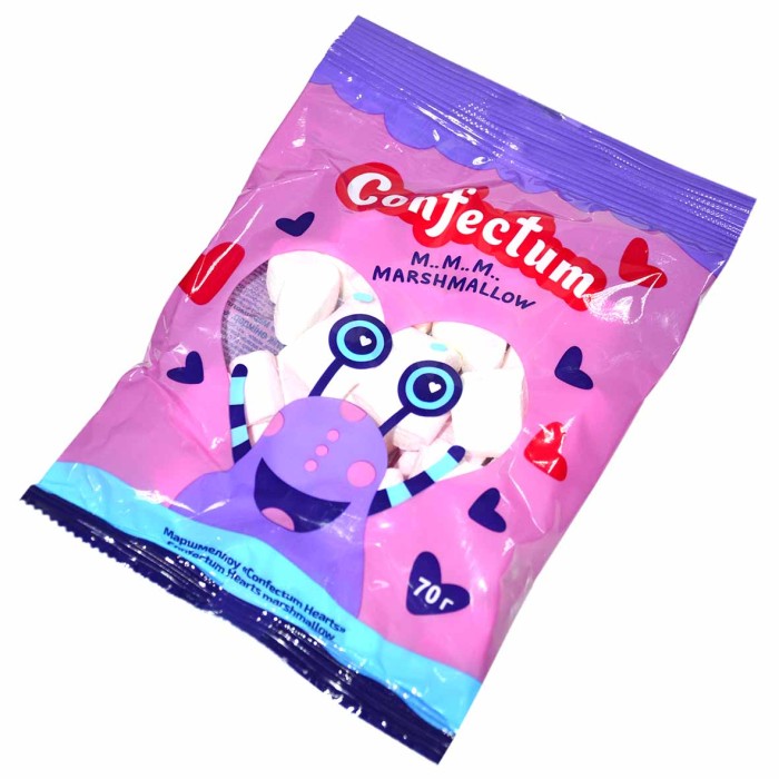 Зефир жевательный Confectum Hearts 70гр м/у