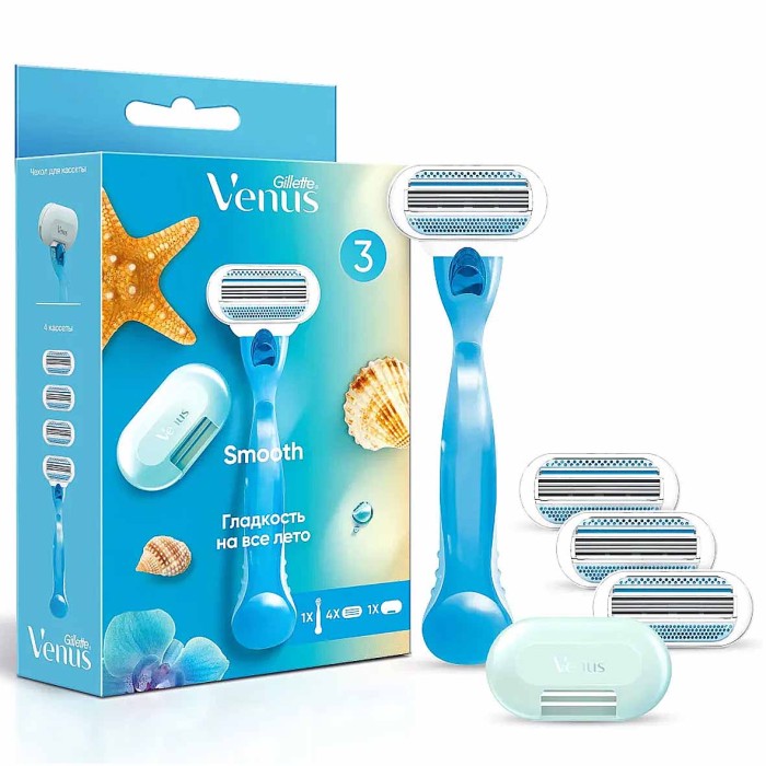 Бритва Venus с 1+3шт кассета сменная+чехол к/у