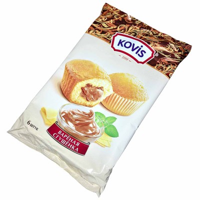 Мини-маффины Kovis вареная сгущенка 200гр м/у