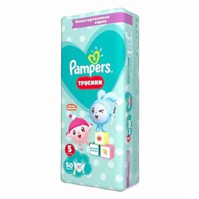 Подгузники-трусики Pampers Pants Малышарики Junior Джамбо плюс (12-17кг) 50шт м/у