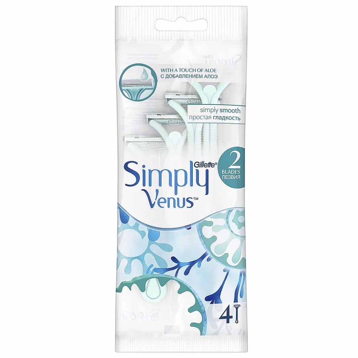 Бритва одноразовая Venus2 Simply 4шт м/у