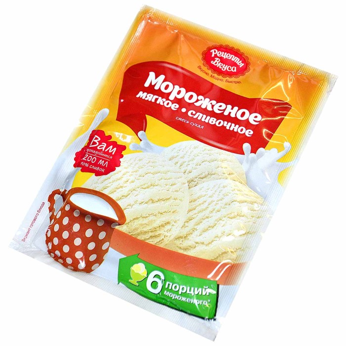 Мороженое Рецепты вкуса сливочное 65гр м/у