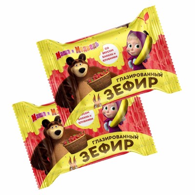 Зефир SlaSti Маша и медведь глазированный