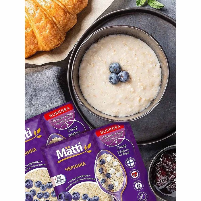 Каша овсяная Matti Черника 40гр м/у