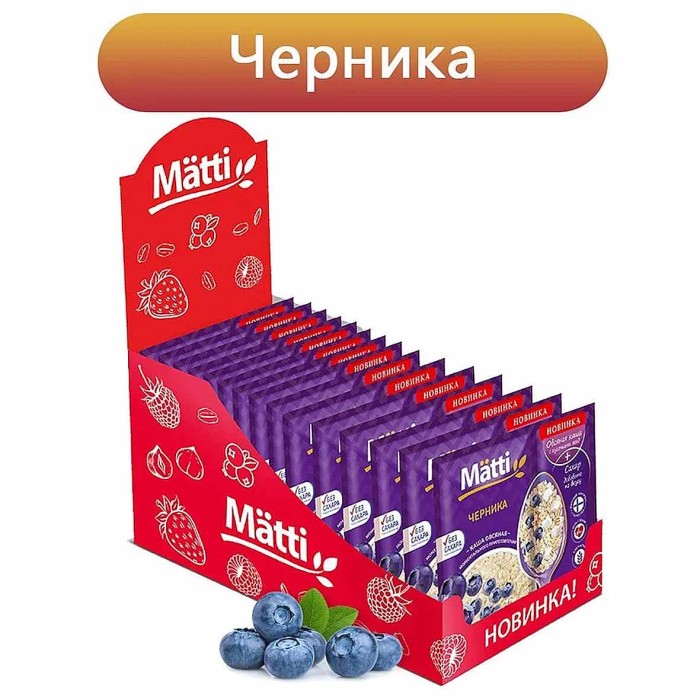 Каша овсяная Matti Черника 40гр м/у