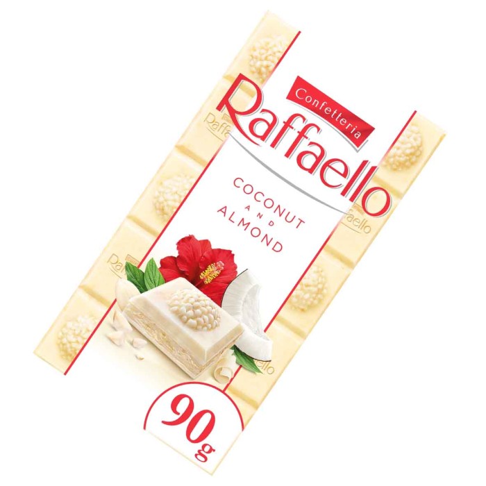Шоколад Raffaello Белый с миндальным орехом 90гр м/у