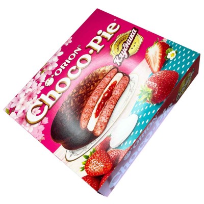 Печенье Choco-Pie Strawberry 12*30гр к/у