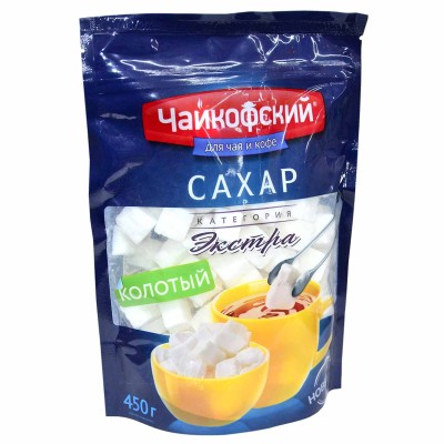 Сахар Чайкофский Экстра колотый 450гр д/п