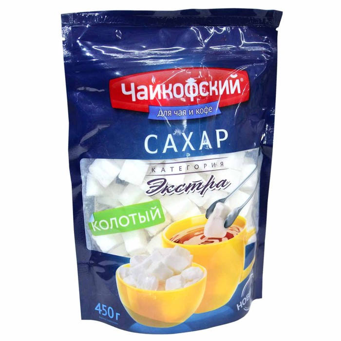 Сахар Чайкофский Экстра колотый 450гр д/п