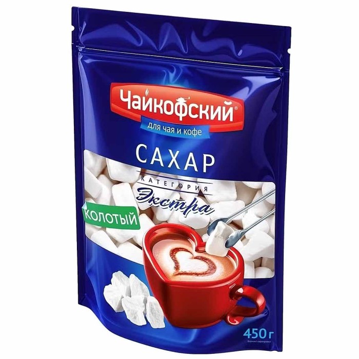 Сахар Чайкофский Экстра колотый 450гр д/п