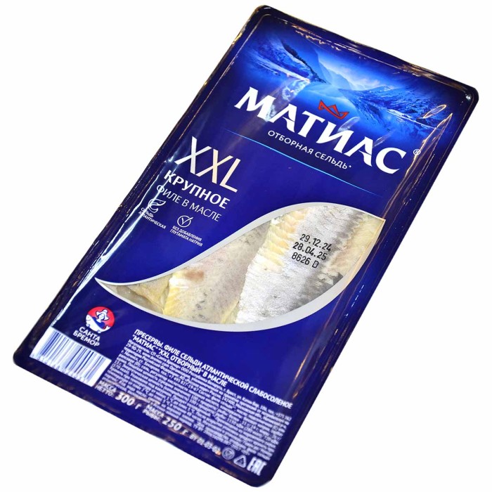 Сельдь Матиас филе в масле 250гр пэт