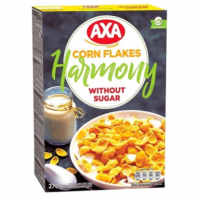 Хлопья кукурузные AXA без добавления сахара 270гр к/у