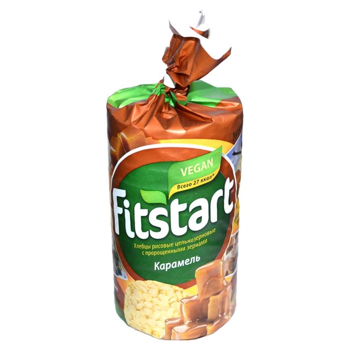 Хлебцы Fitstart рисовые карамель 100гр м/у