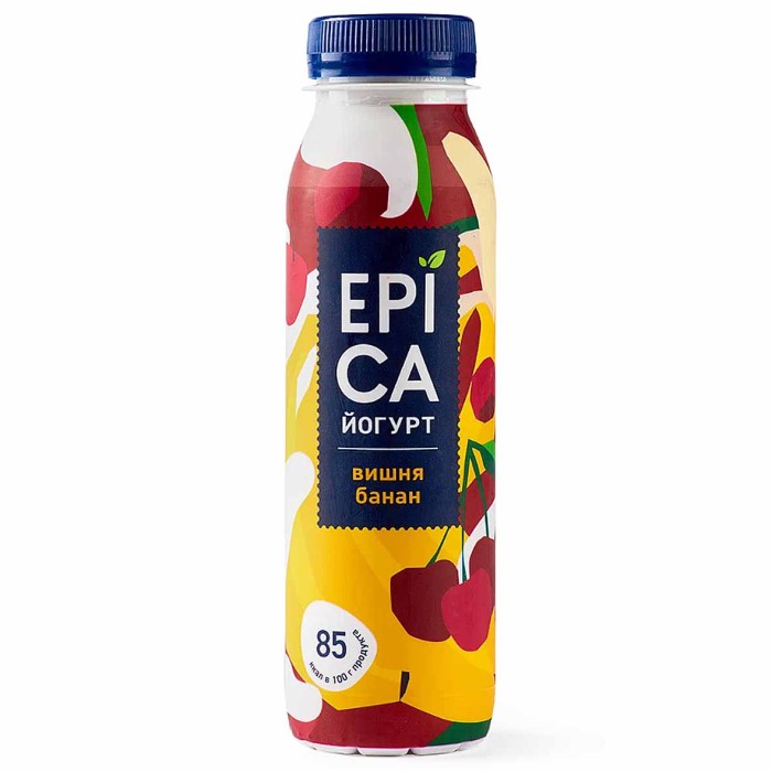Йогурт EPICA Питьевой  с вишней и бананом 2,5% 260гр пэт