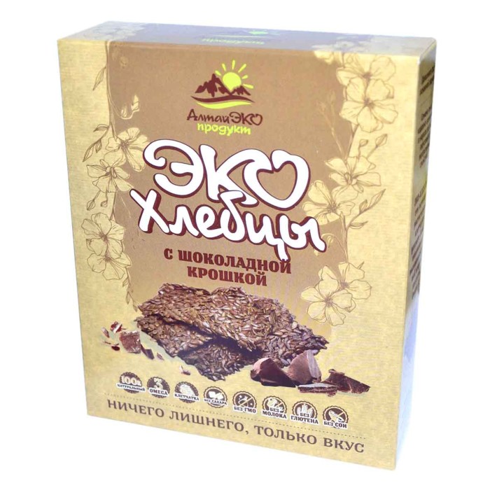 Хлебцы Эко Алтая с шоколадной крошкой 90гр м/у