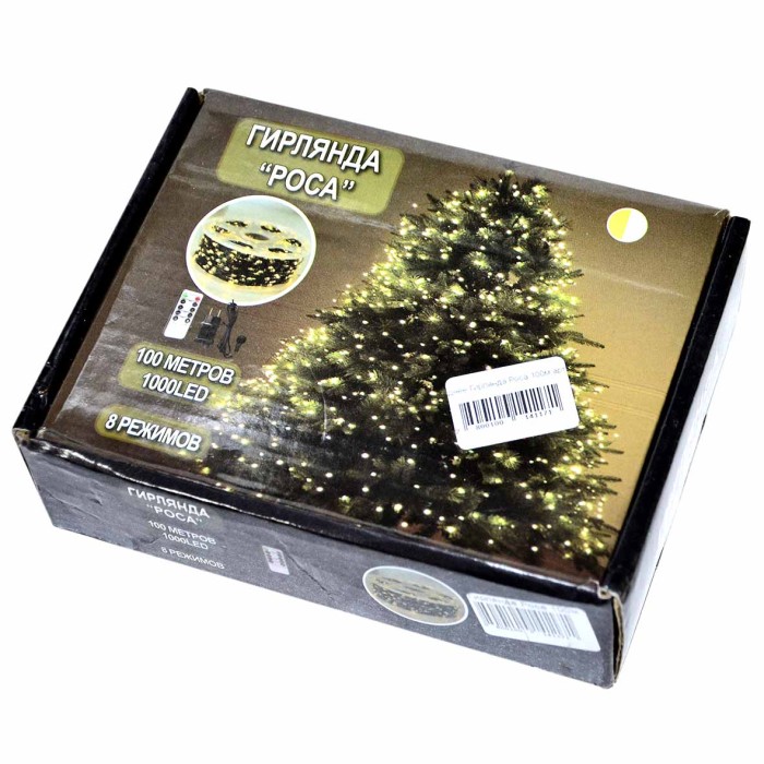 Украшение новогоднее Гирлянда Роса 100м артNO.T1000L-2 №11