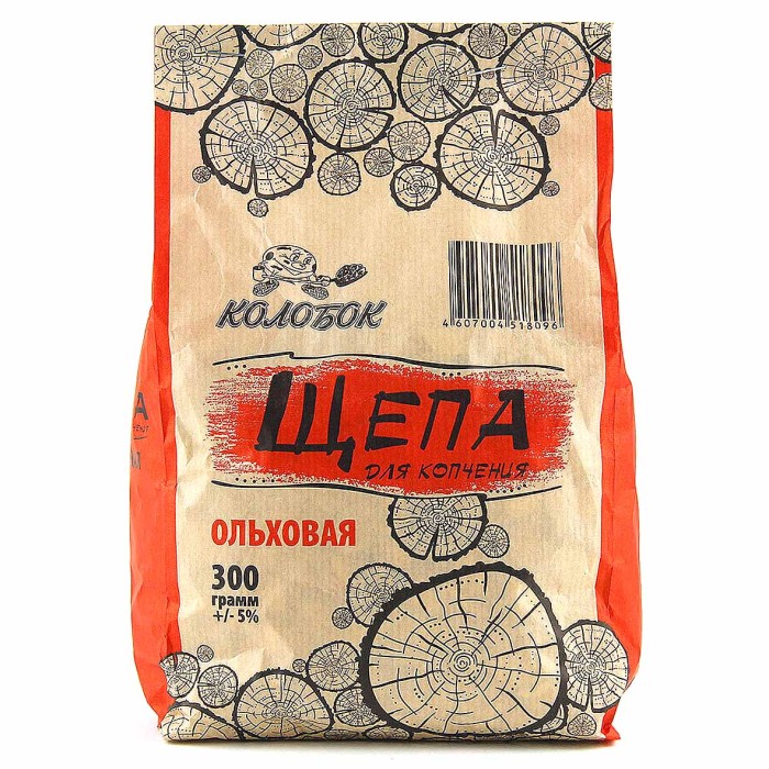 Щепа для копчения Колобок Ольховая 300гр м/у