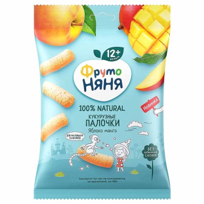 Палочки кукурузные Фруто Няня яблоко-манго 20гр м/у