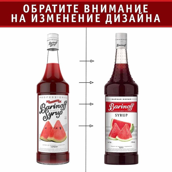 Сироп Barinoff со вкусом арбуза 1л ст/б