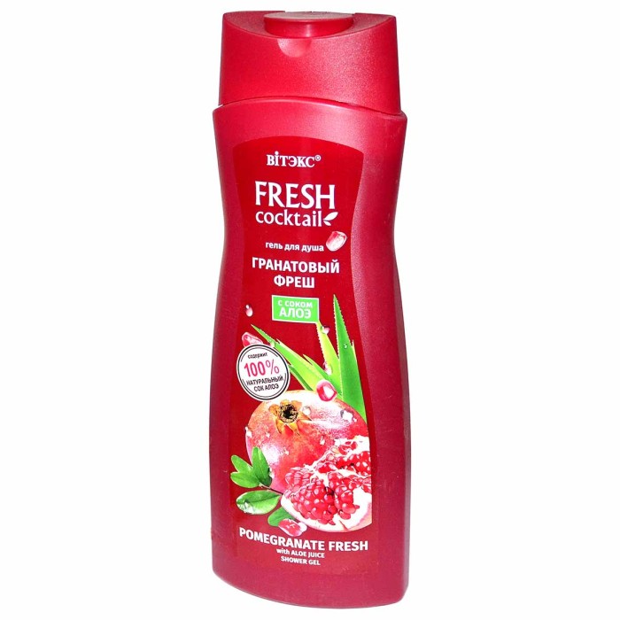 Гель для душа Fresh Cocktail Гранатовый фреш соком алоэ 500мл пэт