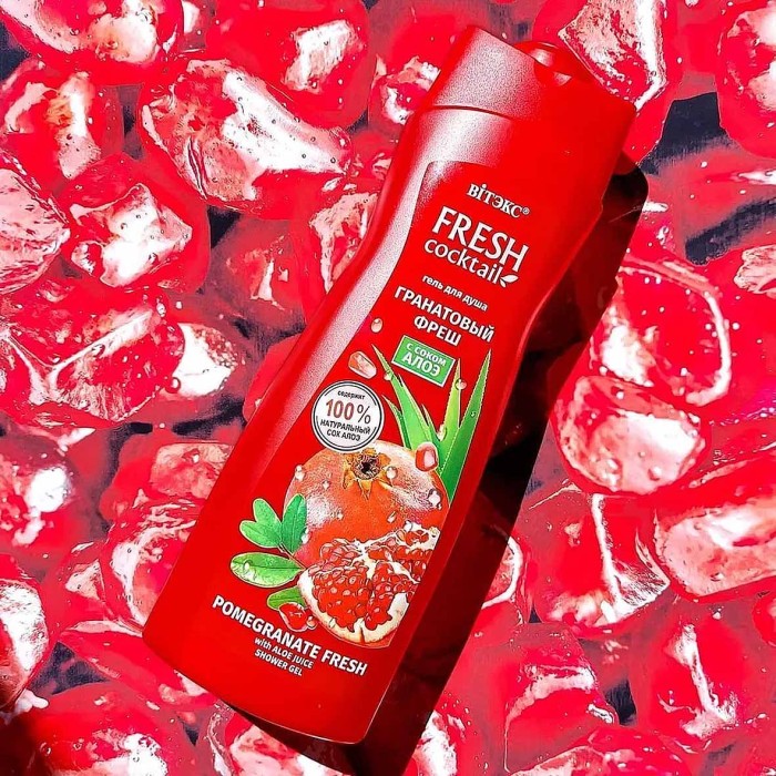 Гель для душа Fresh Cocktail Гранатовый фреш соком алоэ 500мл пэт