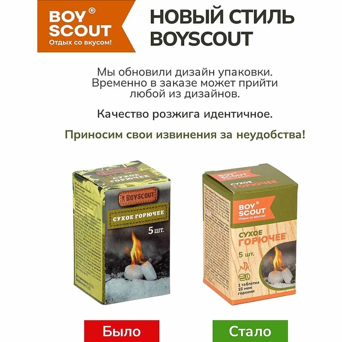 Горючее сухое Boyscout 5 таблеток арт61533