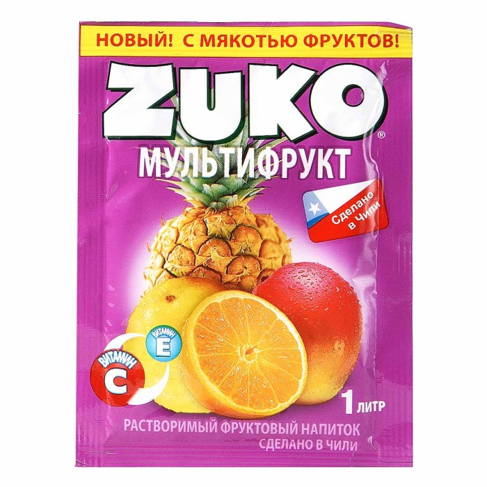 Напиток растворимый Zuko Мультифрукт 25гр м/у