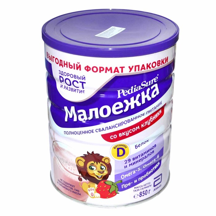 Смесь PediaSure Малоежка клубника 850гр ж/б