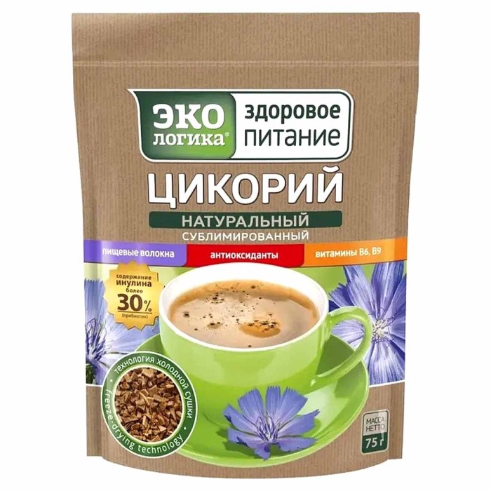 Цикорий ЭКОлогика классический растворимый сублим 75гр м/у