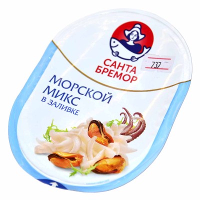 Коктейль морской Санта Бремор Микс в заливке 180гр в/у