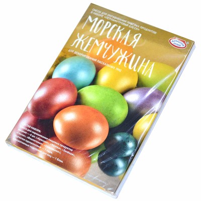 Краситель пищевой для яиц Домашняя кухня перламутровый блеск 6шт к/у