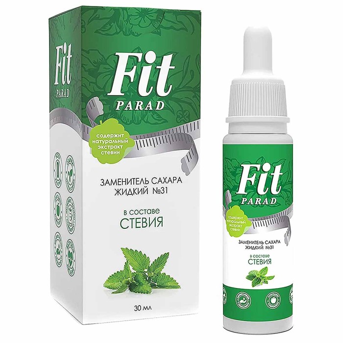 Заменитель сахара жидкий FitParad №31 со стевией 30мл пэт