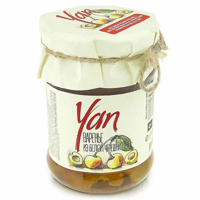 Варенье Yan из белой черешни 300гр ст/б