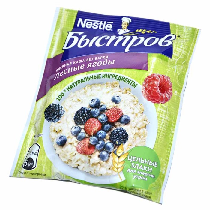 Каша овсяная Nestle Быстров Prebio с лесными ягодами и витаминами 40гр м/у