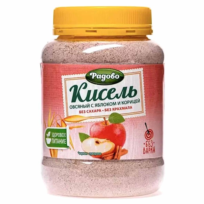 Кисель овсяный Радово с яблоком и корицей 300гр пэт