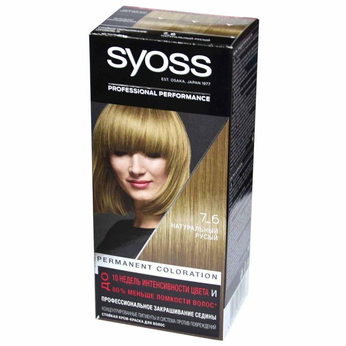 Краска для волос Syoss color 7-6 Натуральный русый 110мл к/у