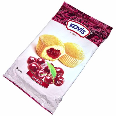Мини-маффины Kovis вишня 200гр м/у