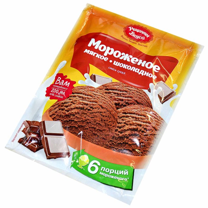 Мороженое Рецепты вкуса шоколадное 65гр м/у