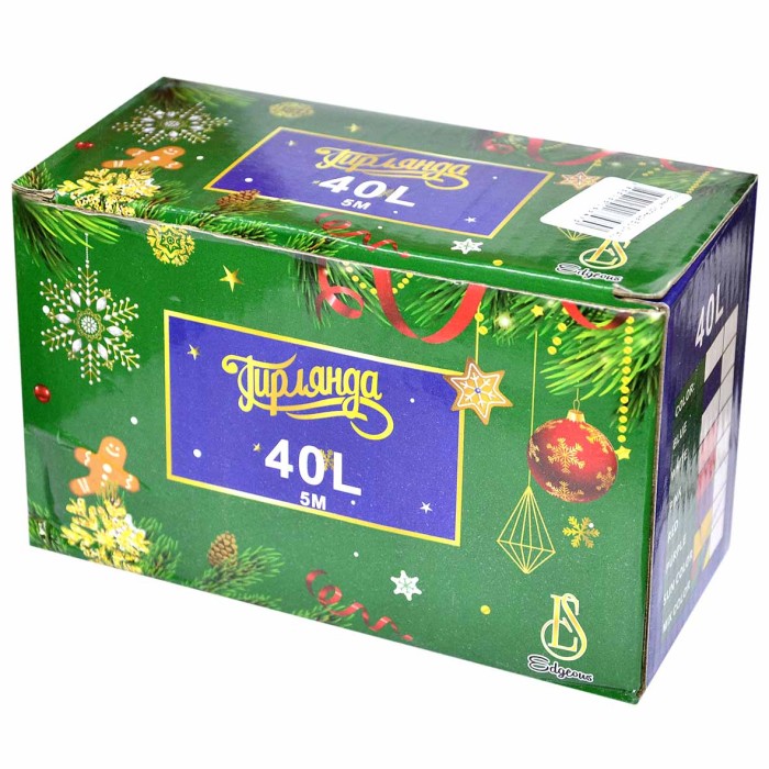 Украшение новогоднее Гирлянда ES 5м 40L артNO.F25 №3