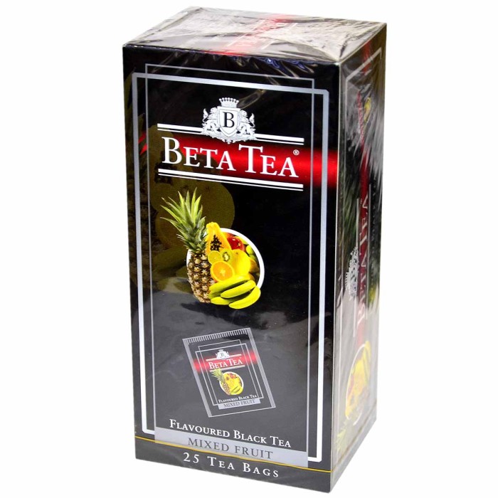 Чай Beta со вкусом смешаных фруктов черный 25*2гр к/у