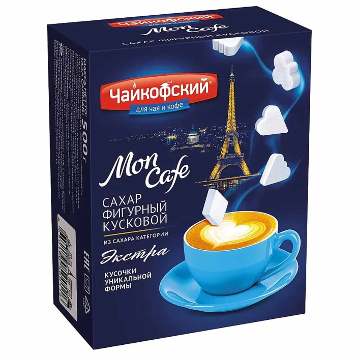 Сахар Чайкофский Mon Cafe фигурный экстра 500гр к/у