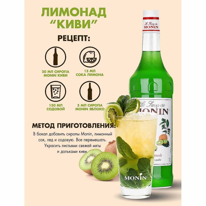 Сироп Monin Киви 1л ст/б