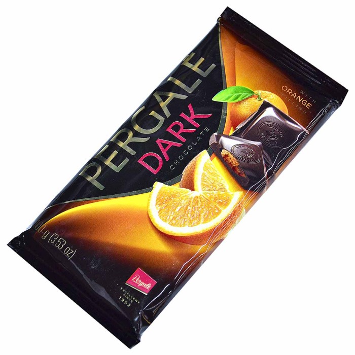 Шоколад Pergale Темный с апельсином 100гр м/у