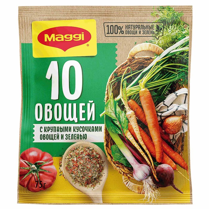 Приправа Maggi универсальная 10 овощей и зелень 75гр м/у