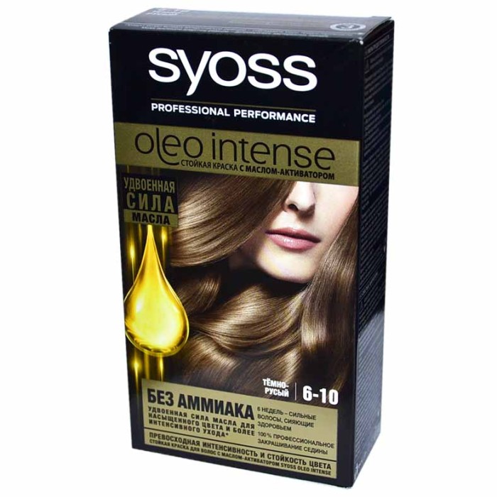 Краска для волос Syoss Oleo Intense 6-10 Темно-русый к/у