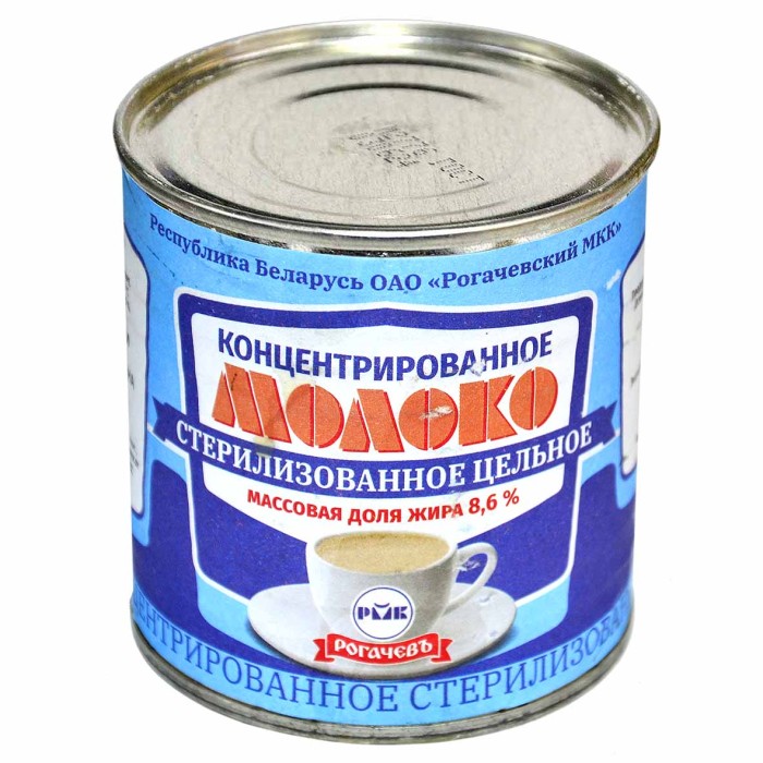 Молоко концентрированное Рогачёвъ цельное 8,6% 300гр ж/б